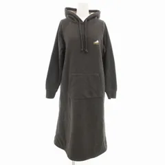 コンバース CONVERSE パーカー スウェット ワンピース 長袖 裏ボア ロゴ ロング M グレー /GV ■GY39