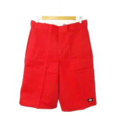ディッキーズ Dickies ワークショートパンツ ハーフ ロゴ 34 赤 レッド 42283 /MN24 ■GY99
