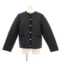 トラディショナルウェザーウェア Traditional Weatherwear ARKLEY キルティングジャケット 中綿 ノーカラー アウター ショート丈 ワンカラー 36 黒 ブラック /BB