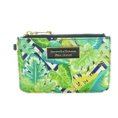 サマンサタバサプチチョイス Samantha Thavasa Petit Choice ボタニカルフラワーシリーズ マルチケース フラグメントケース レザー ネイビー /MI ■OS