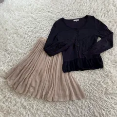 【まとめ売り】NATURAL BEAUTY BASIC （ナチュラルビューティーベーシック） セット商品 フリルスカート 長袖フレアカーディガン 2点セット レディースMサイズ