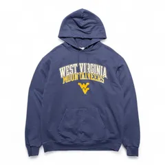 USA 古着 Champion チャンピオン ウエストバージニア マウンテニアーズ フーディー スウェットパーカー メンズL ネイビー 古着 BE0916