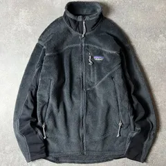 00s 02年製 USA製 Patagonia R2 フリース ジャケット M / 00年代 アメリカ製 オールド パタゴニア レギュレーター パイル 毛足 ダーク グレー