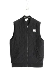 【お得なクーポン配布中!】 ノースフェイス 中綿 キルティング ベスト メンズ S / アウトドア 重ね着 前開き フルジップ 裏 ボア パイル フリース シンプル ブラック