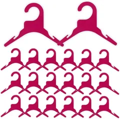 I'm so happy ペットハンガー 犬 服 収納 洋服ハンガー 軽量 プラスチック ドッグウェア 猫 20本セット (ピンク)
