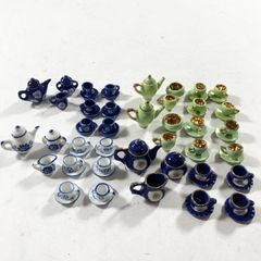 Miniature Tea Set (5 Types) Vintage Ceramic Dollhouse Style As Is 0.2kg