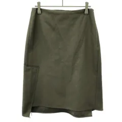 3.1 Phillip Lim スリーワンフィリップリム カットオフウールスカート  カーキ 2のサムネイル