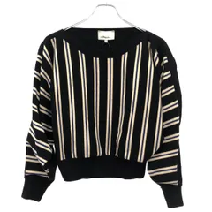 3.1 Phillip Lim スリーワンフィリップリム オーバーサイズストライプニットセーター  ブラック Sのサムネイル