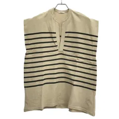 CLANE クラネ WIDE HENLEY NECK N/S BORDER TOPS ボーダートップス 14105-1362 ベージュ 1のサムネイル