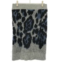 sacai luck サカイラック 15AW レオパードニットスカート 15AWLU1028 グレー×ネイビー 2のサムネイル