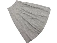 GRL グレイル ウール混 グレンチェック フレア スカート sizeM/グレー ◇■ レディース