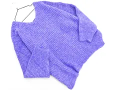 LOWRYS FARM ローリーズファーム 羊毛混 バックリボン ニット セーター sizeF/紫 ◇■ レディース