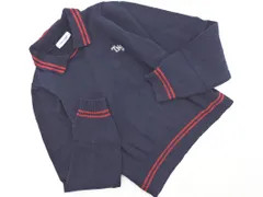 TINA JOJUN ティーナジョジュン ロゴ ニット セーター sizeM/赤x濃紺 ◇■ レディース