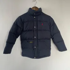【美品】ポロラルフローレン　キッズ　ポニー　ダウンジャケット　S (8)  130 140  ネイビー