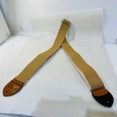 【中古】hunp 5cm幅 帆布 ギターストラップ ベージュ帆布 ストラップ 圓山商店製作　※置き古しの新品です。白い部分にシミがある場合があります