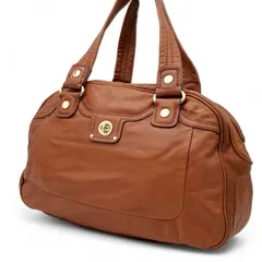 MARC BY MARC JACOBS マークバイマークジェイコブス ハンドバッグ ボストンバッグ ショルダーバッグ ターンロック A4収納可能 大容量 レザー 通勤通学 旅行 ブラウン 茶