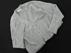 Rope Picnic ロペピクニック ラメ ニット ハート型ボタン カーディガン size38/水色 ◇■ レディース