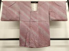 平和屋着物■道行コート　横段文　暈し染め　西武扱い　ロング丈　正絹　逸品　CAAL4342dy