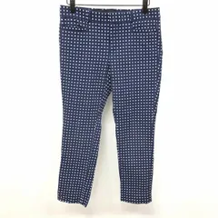 古着 バナナリパブリック BANANA REPUBLIC SLOAN 総柄 スキニーパンツ 少しテーパード 少しストレッチ レーヨン×綿など 2 ネイビー 紺 レディース