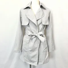 【中古】[印象AB] BANANA REPUBLIC バナナリパブリック レディース XS SS グレー リヨセル×綿 若干薄手 ベルテッド コート 裏地付き ボタン無しデザイン 長袖のサムネイル