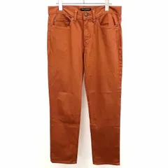 【新品】[印象N] BANANA REPUBLIC バナナリパブリック パンツ メンズ 30 オレンジブラン系 茶系 綿×ポリウレタン ストレート 無地 ジップフライ