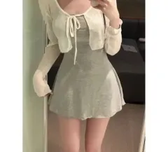 キャミソールワンピース カーディガン セット