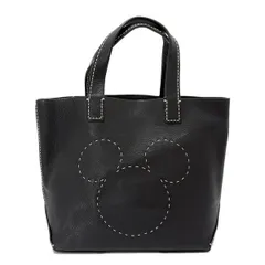 genten(ゲンテン) トートバッグ美品  - 黒 ミッキーマウス/Disneyコラボ レザー