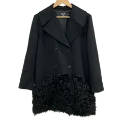 DKNY(ダナキャラン) コート サイズS レディース - 黒 長袖/ファー/秋/冬