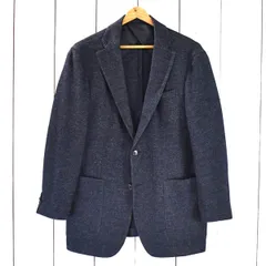 美品 DoCLASSE コットン混 3つボタン シングル 段返り ジャケット M ダークネイビー 袖口3つ釦 秋冬対応 55592-480 / 5TK020 【送料無料】【中古】【メンズビジネス】202511