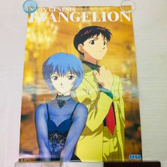 エヴァンゲリオン　非売品ポスター　B2 綾波レイ、碇シンジ、初号機　貞本義行 24 エヴァンゲリオン 綾波レイ 貞本義行 B2ポスター 非売品 GAINAX