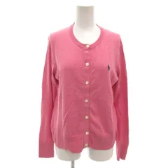 ポロ ラルフローレン POLO RALPH LAUREN カーディガン  ポニー刺繍 クルーネック S ピンク /FF ■GY14