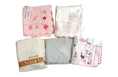 未使用　FURLA　フルラ　 NINA RICCI　ニナリッチ　pierre cardin　renoma　タオルハンカチ　ハンドタオル　5枚セット　送料無料