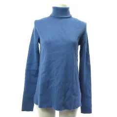 ミラオーウェン Mila Owen タートルネック ニット セーター リブ ブルー 0 09WNT234301 