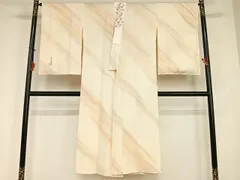 平和屋着物●長襦袢　無双仕立て　作家物　清鳳　斜縞　琉球藍泥染め　暈し染め　正絹　逸品　AABC5198zg