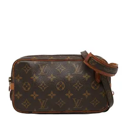 ルイ ヴィトン モノグラム ポシェット マルリーバンドリエール 斜めがけ ショルダーバッグ M51828 ブラウン PVC レザー レディース LOUIS VUITTON【1-0243512】
