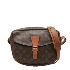 ルイ ヴィトン モノグラム ジュヌフィーユGM 斜め掛け ショルダーバッグ M51225 ブラウン PVC レザー レディース LOUIS VUITTON【1-0243517】