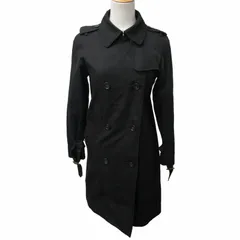 ドゥーズィエムクラス DEUXIEME CLASSE トレンチコート 裏地チェック ジャケット 黒 ブラック F フリーサイズ ■GY31 0410