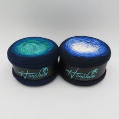 毛糸 hobbii Honolulu WORLD OF YARN 2玉セット 02番色 05番色 200g玉 合太 グラデーションカラー 未使用品