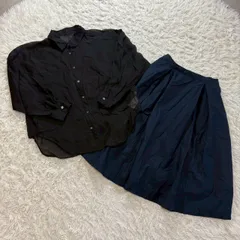 【まとめ売り】SENSE OF PLACE （センスオブプレイス） セット商品 長袖シャツ シアーシャツ ウエスト部分ゴム有り フレアスカート コットン100％ レディースFサイズ