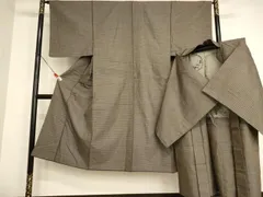 平和屋着物■男性　本場大島紬　アンサンブル　亀甲柄　正絹　逸品　AABD1704ja