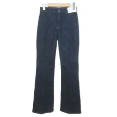ユニクロ UNIQLO タグ付き 25AW スリムフレアトラウザージーンズ 221-479003 デニム パンツ ストレッチ S 紺 ネイビー /X