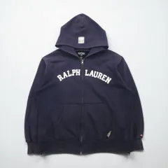 Ralph Lauren 90年代 ジップパーカー L ネイビー フロントポケット POLO JEANS CO.
