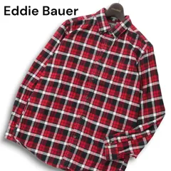 Eddie Bauer エディーバウアー 秋冬★ 長袖 ボタンダウン チェック ネル シャツ Sz.S メンズ アウトドア