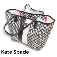 Kate Spade ケイトスペード トランプ スペード柄♪ PVC レザー トート バッグ ショルダー バッグ Sz.F レディース