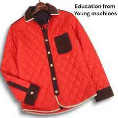 美品★ Education from Young machines ヤングマシーン コーデュロイ切替 キルティング 中綿 シャツ ジャケット Sz.1 メンズのサムネイル