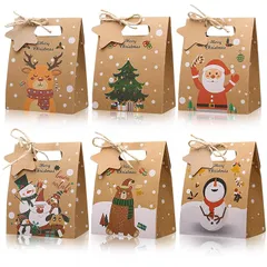 LEMESO ギフトボックス クリスマス ラッピング 箱 24枚 おしゃれ プレゼント ギフト 可愛い 贈り物 丈夫 便利 長方形 無地 手持ち型 (小サイズ)