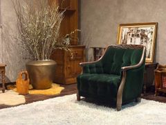 希少 飛騨産業 グリーンレザー domani ドマーニ スポークチェア nG