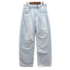 ザラ ZARA バギー デニムパンツ ジーンズ ライトブルー 38 8062/312/406