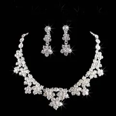 ブライダル イヤリング ネックレス セット ウェディング パーティー 社交ダンス ドレスアクセサリー ベリーダンス 結婚式