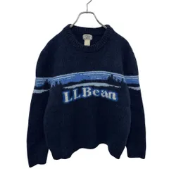 【L.L.Bean】 ビッグロゴ ラムズ ラグ・ウール・セーター S-3557